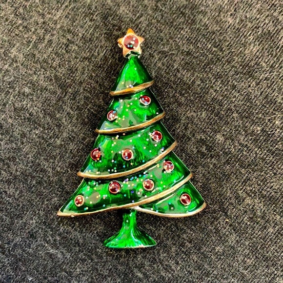 Christmas Tree Enamel Pin - Picture 1 of 2